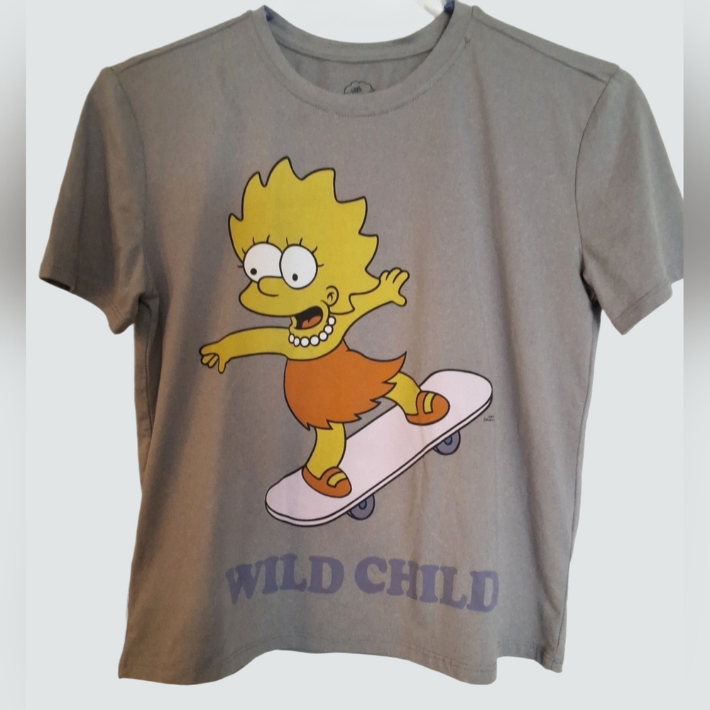 Lisa Simpson "Wild Child" Skateboard T-Shirt - Size XS